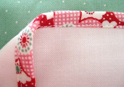 Finished bound seam