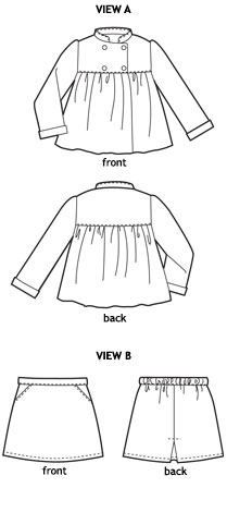 sunday brunch jacket + a-line skirt sewing pattern