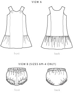 digital seashore sundress sewing pattern